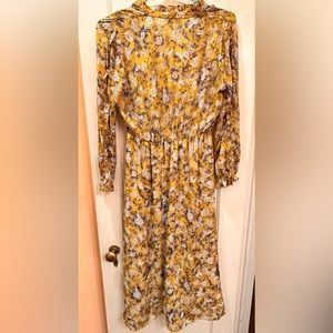Zara Yellow Floral Dress Womans Small